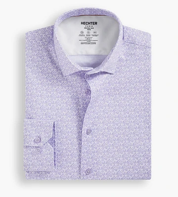 Slim Fit 360° Stretch Soft Touch Paisley Print Jersey Dress Shirt