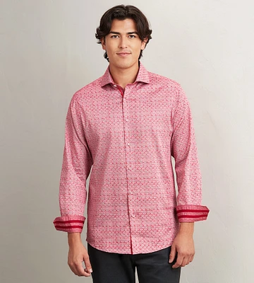Modern Fit Long Sleeve Printed Casual Shirt