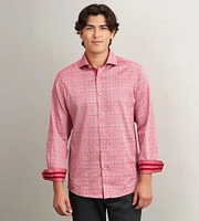 Modern Fit Long Sleeve Printed Casual Shirt