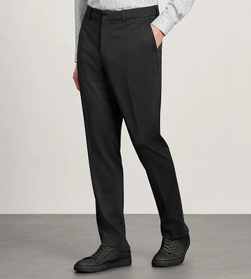 Modern Fit Knit Micro Check Print  Dress Pant