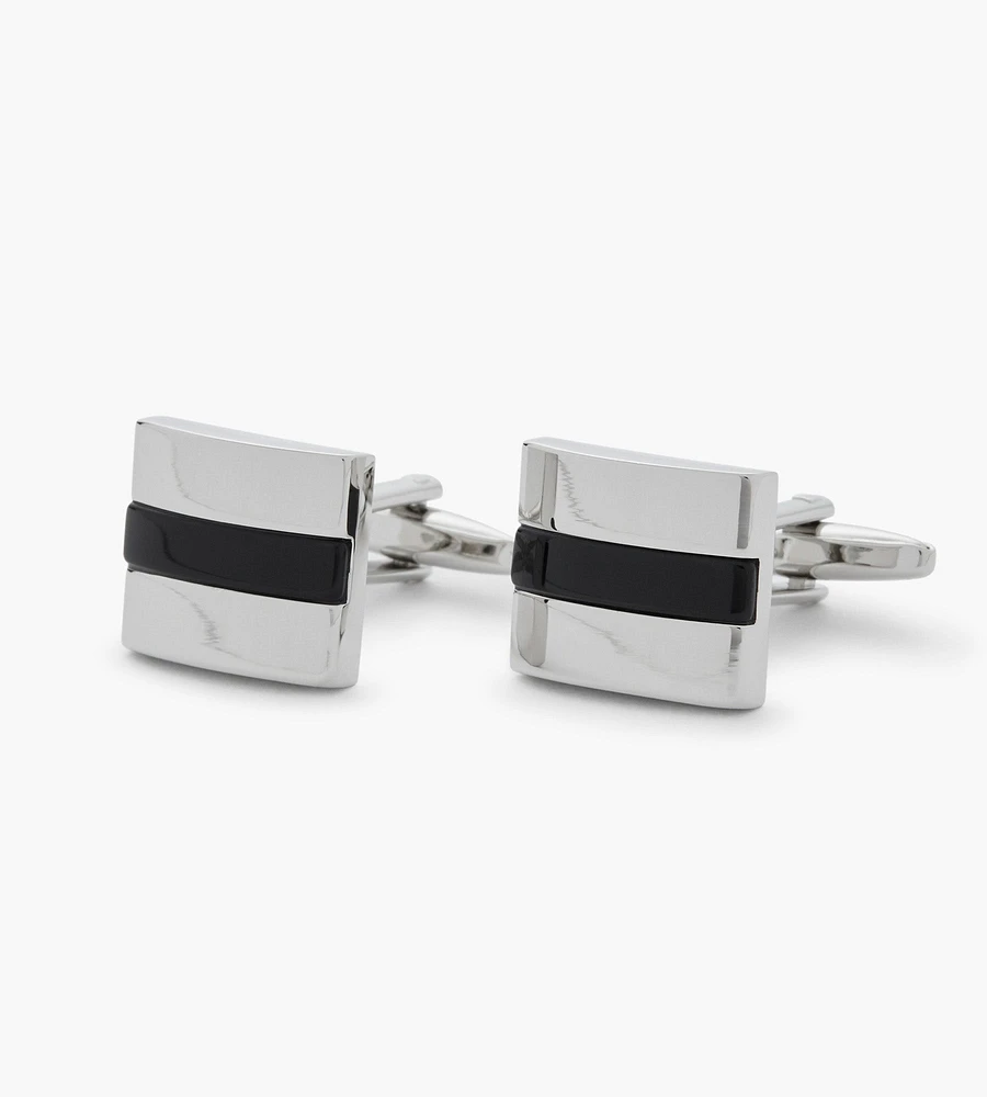 Black Stone Cuff Links