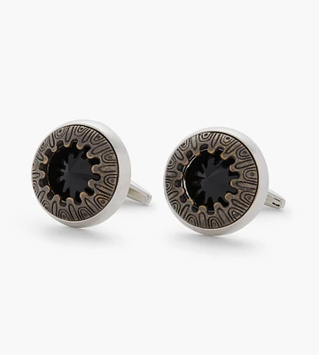 Glass Cufflinks  Round
