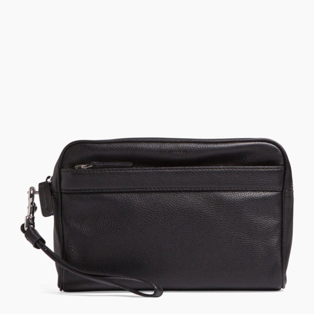 Pochette avec dragonne Charles en cuir grainé
