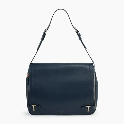 Grand sac bandoulière Simone en cuir grainé