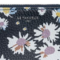 Petite pochette zippée en cuir grainé