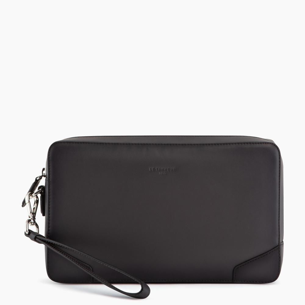 Pochette Corentin en cuir lisse