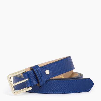 Ceinture femme avec boucle carrée en cuir lisse