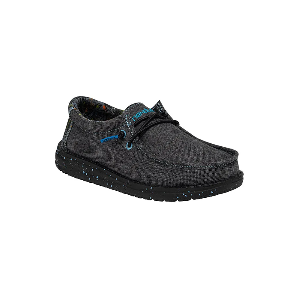 Hey Dude Youth Black Wally Shoe