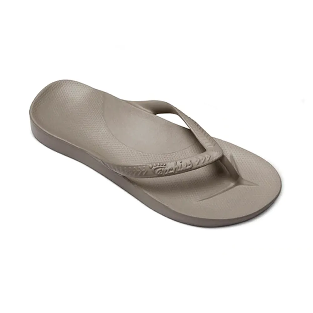Archies Women's Arch Support Flip Flop Taupe