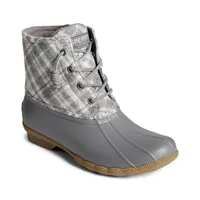 Women's Saltwater Wool Plaid Grey