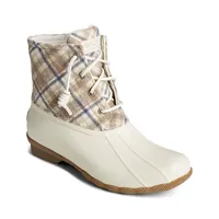 Women's Saltwater Wool Plaid Ivory