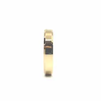 10K Yellow Gold 4mm Bevelled Wedding Band - Size 10