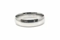 10K White Gold 5mm Comfort Fit Wedding Band - Size 10