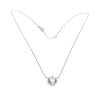 925 Sterling Silver 8mm Cubic Zirconia Solitaire Necklace - 18 Inches
