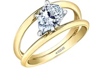 14K Yellow Gold 0.30-1.00cttw Pear Shape Canadian Diamond Engagement Ring - / Carat Total
