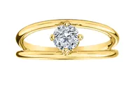 14K Yellow Gold 0.50cttw Round Brilliant Canadian Diamond Engagement Ring