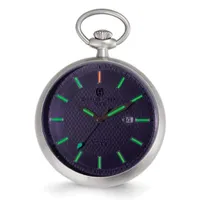 Charles Hubert Stainless Steel Open Face Tritium Quartz Pocket Watch