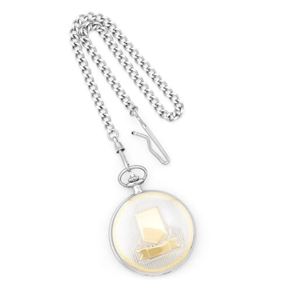 Charles Hubert Gold Finish Two-tone White Dial Pocket Watch