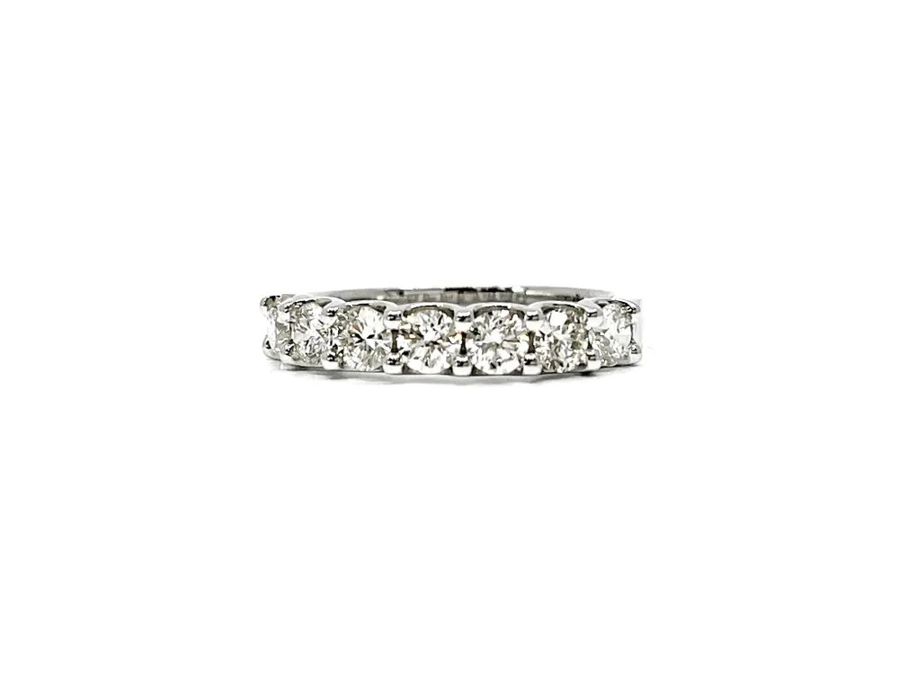 14K White Gold 0.50cttw Diamond Anniversary Ring / Band - Size 6.5