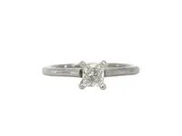 14K White Gold 0.45Cttw Lab Grown Princess Cut Diamond EngagementRing  - Size 6