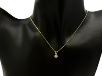 14K Yellow Gold 0.25cttw Diamond Solitaire Necklace - 18 Inches