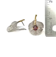 Silver Garnet Earring