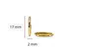 10K Gold 15mm Huggie Hoop Earring