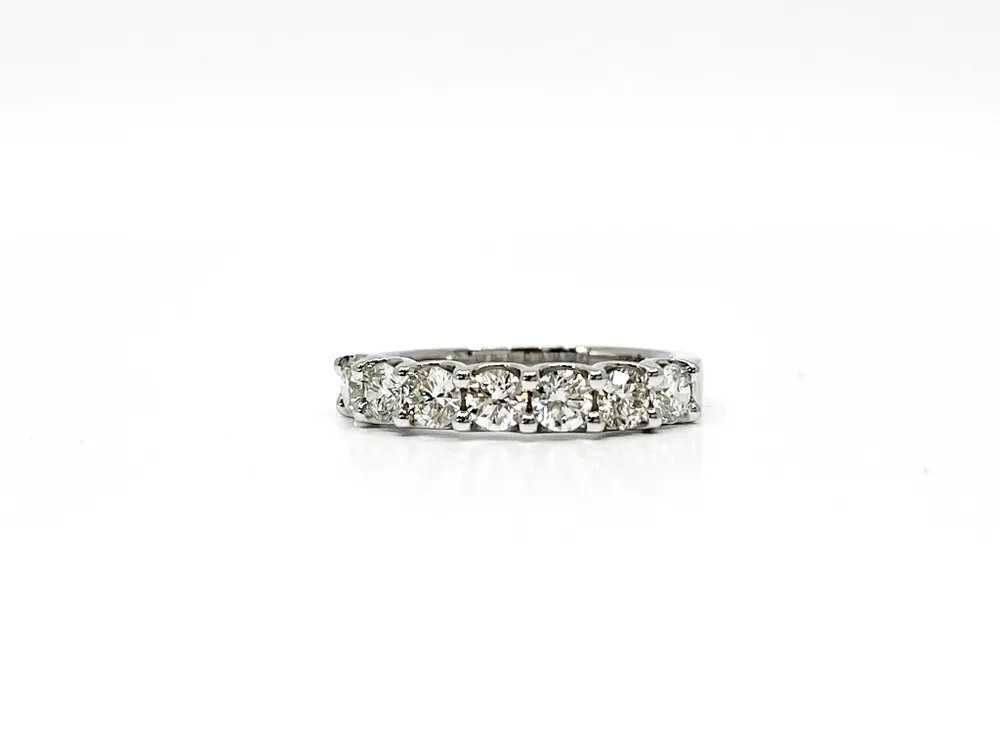 14K White Gold 0.50cttw Diamond Anniversary Ring / Band - Size 6.5