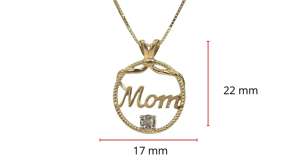 Mom Wings Diamond Pendant Necklace 10K Gold – HipHopBling