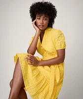 Cotton Eyelet Short Sleeve Augusta Dress