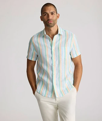 Wrinkle-Resistant Linen Short-Sleeve Darby Shirt