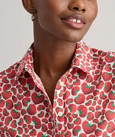 Stretch Cotton Short-Sleeve Jaime Shirt
