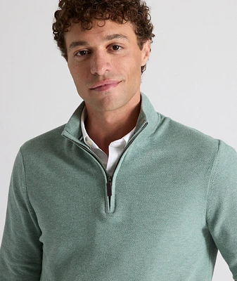 Cotton Quarter-Zip Sweater