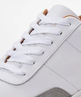 Contrast Leather Lace-Up Sneakers
