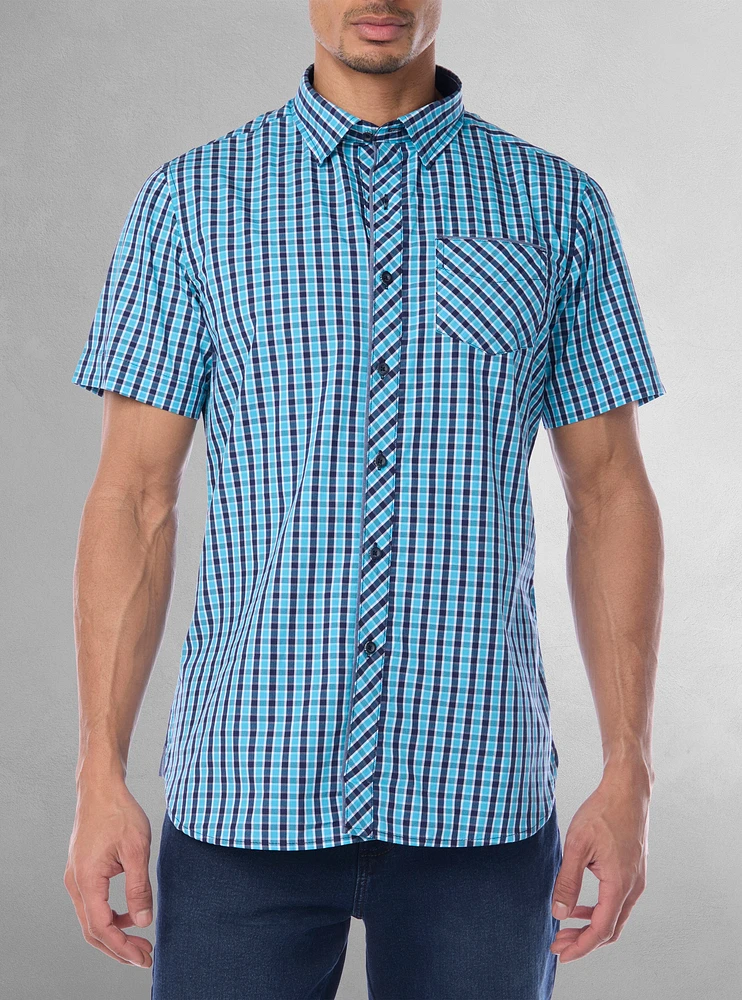 Men's casual short sleeve shirt