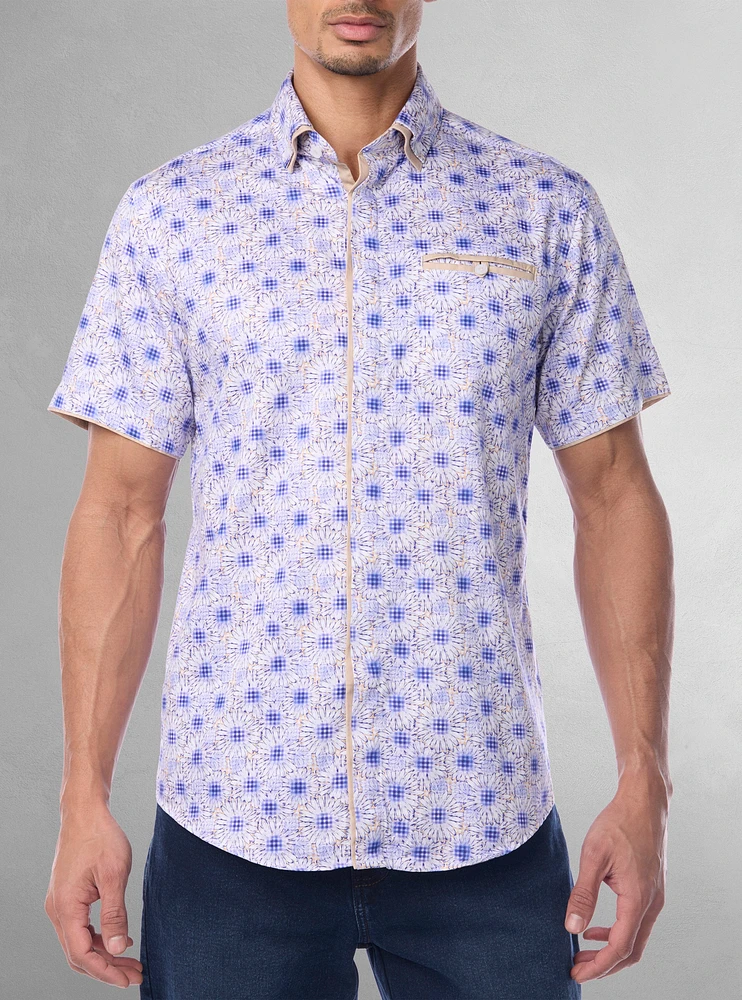 Men's casual short sleeve shirt