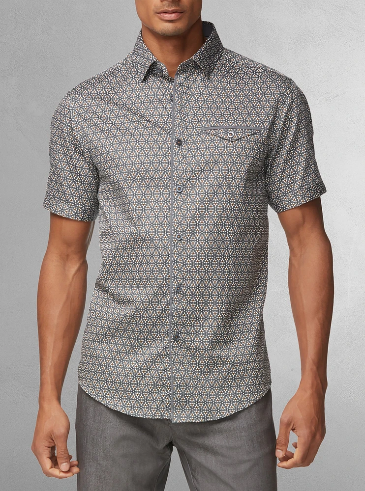 Chemise décontractée à manches courtes pour hommes