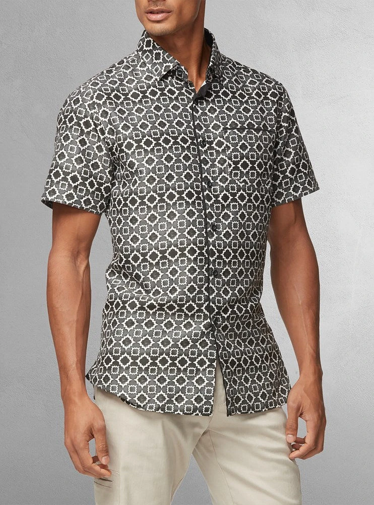 Chemise décontractée à manches courtes pour hommes