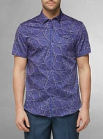 Chemise décontractée en stretch à manches courtes pour hommes