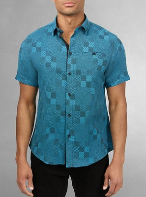 Men's casual short sleeve stretch shirt