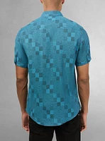 Men's casual short sleeve stretch shirt