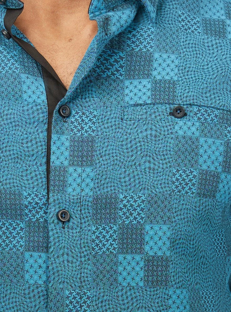 Men's casual short sleeve stretch shirt
