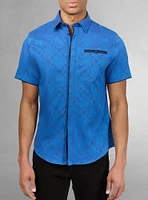 Chemise décontractée en stretch à manches courtes pour hommes
