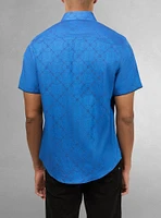 Chemise décontractée en stretch à manches courtes pour hommes