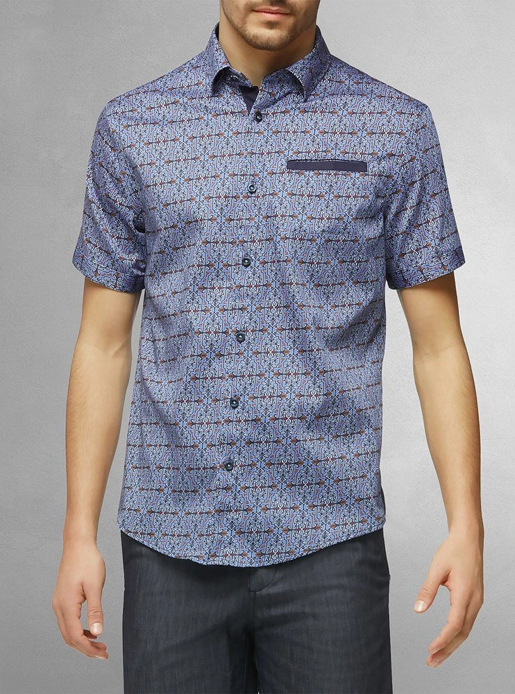 Men's casual short sleeve stretch shirt