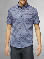 Men's casual short sleeve stretch shirt