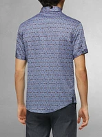 Men's casual short sleeve stretch shirt