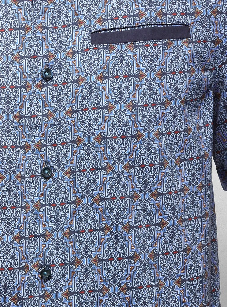 Men's casual short sleeve stretch shirt