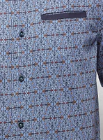 Men's casual short sleeve stretch shirt