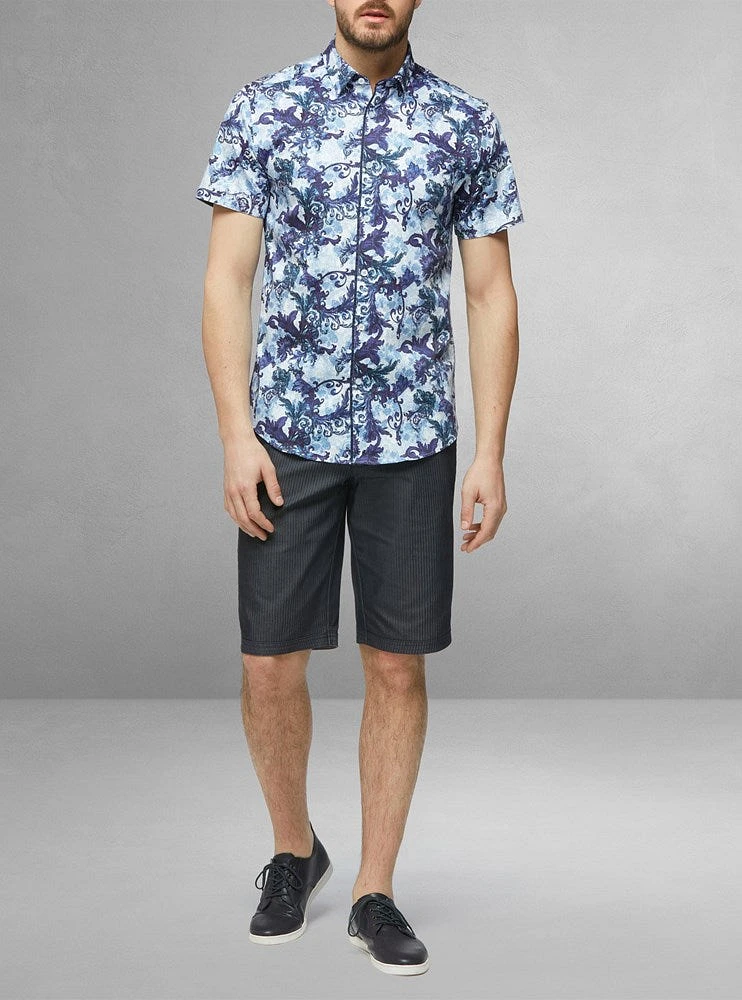 Men's casual short sleeve stretch shirt